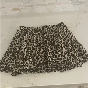 Buddy Love Leopard Print Skater Skirt